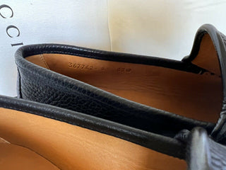 NIB Gucci Herren Horsebit Leder-Loafer-Schuhe Schwarz 10,5 US (Gucci 9,5) 367762 