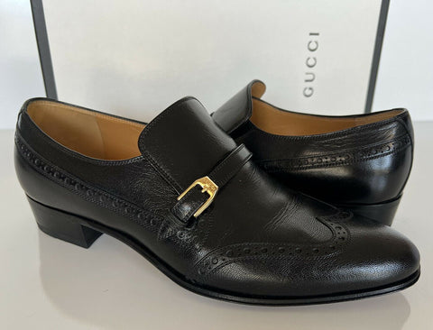 NIB Gucci Men's Leather Shoes Black 8.5 US (Gucci 7.5) Italy 624657