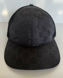 Neu mit Etikett: Gucci Unisex-Baseballmütze, schwarz, Double G, Größe M (58 cm), hergestellt in Italien, 510950 