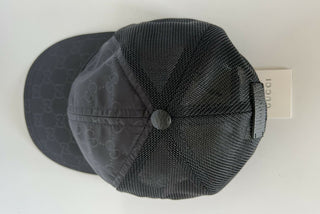 Neu mit Etikett: Gucci Unisex-Baseballmütze, schwarz, Double G, Größe M (58 cm), hergestellt in Italien, 510950 