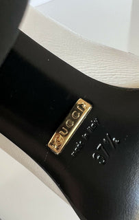 NIB Gucci Leather Mystic White Pump Kalbslederschuhe 7,5 US (37,5 Euro) 626767