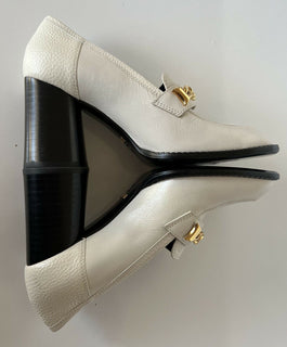 NIB Gucci Leather Mystic White Pump Kalbslederschuhe 7,5 US (37,5 Euro) 626767