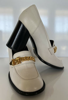 NIB Gucci Leather Mystic White Pump Kalbslederschuhe 7,5 US (37,5 Euro) 626767