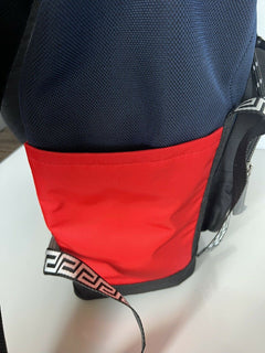 NWT 1525 $ Versace V Code Rucksack mit griechischem Schlüssel, hergestellt in Italien DFZ8072