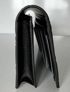 Neues Gucci GG Logo Bifold-Kartenportemonnaie aus schwarzem Leder, hergestellt in Italien, 547071 