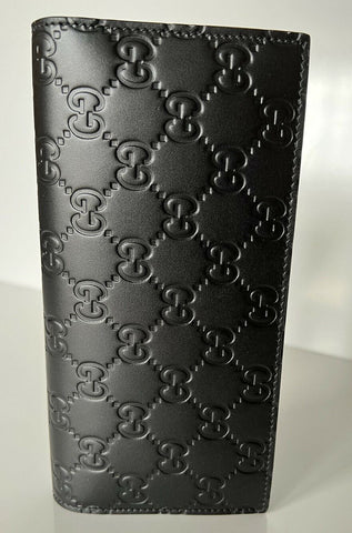 Новый черный кожаный кошелек для карт двойного сложения Gucci GG Logo, сделано в Италии 547071 