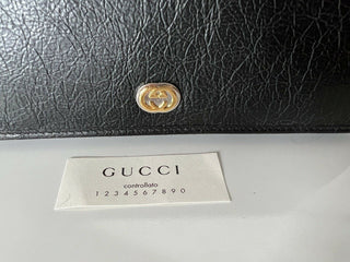 New Gucci GG Men's Zip Around Wallet with Interlocking G in Black Leather 575988