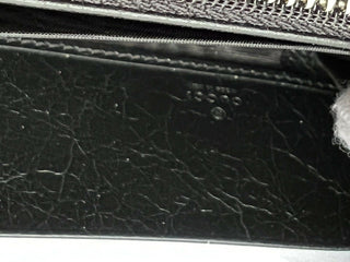 New Gucci GG Men's Zip Around Wallet with Interlocking G in Black Leather 575988