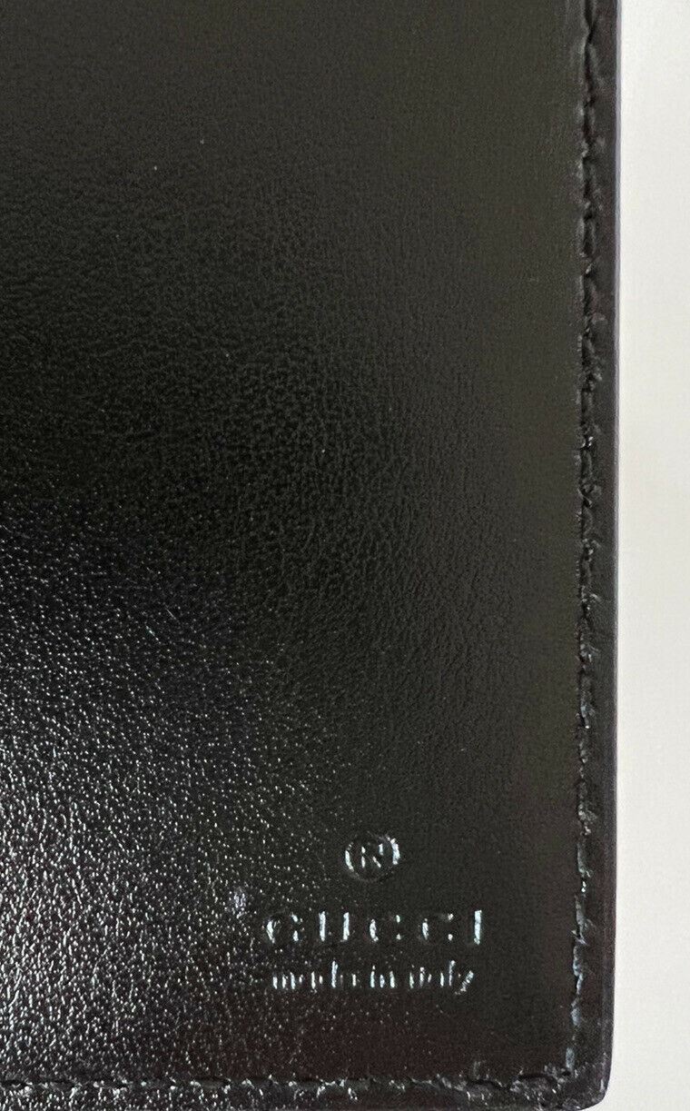 NWT Gucci GG Web Bifold кошелек для паспорта черный, сделано в Италии 547608 