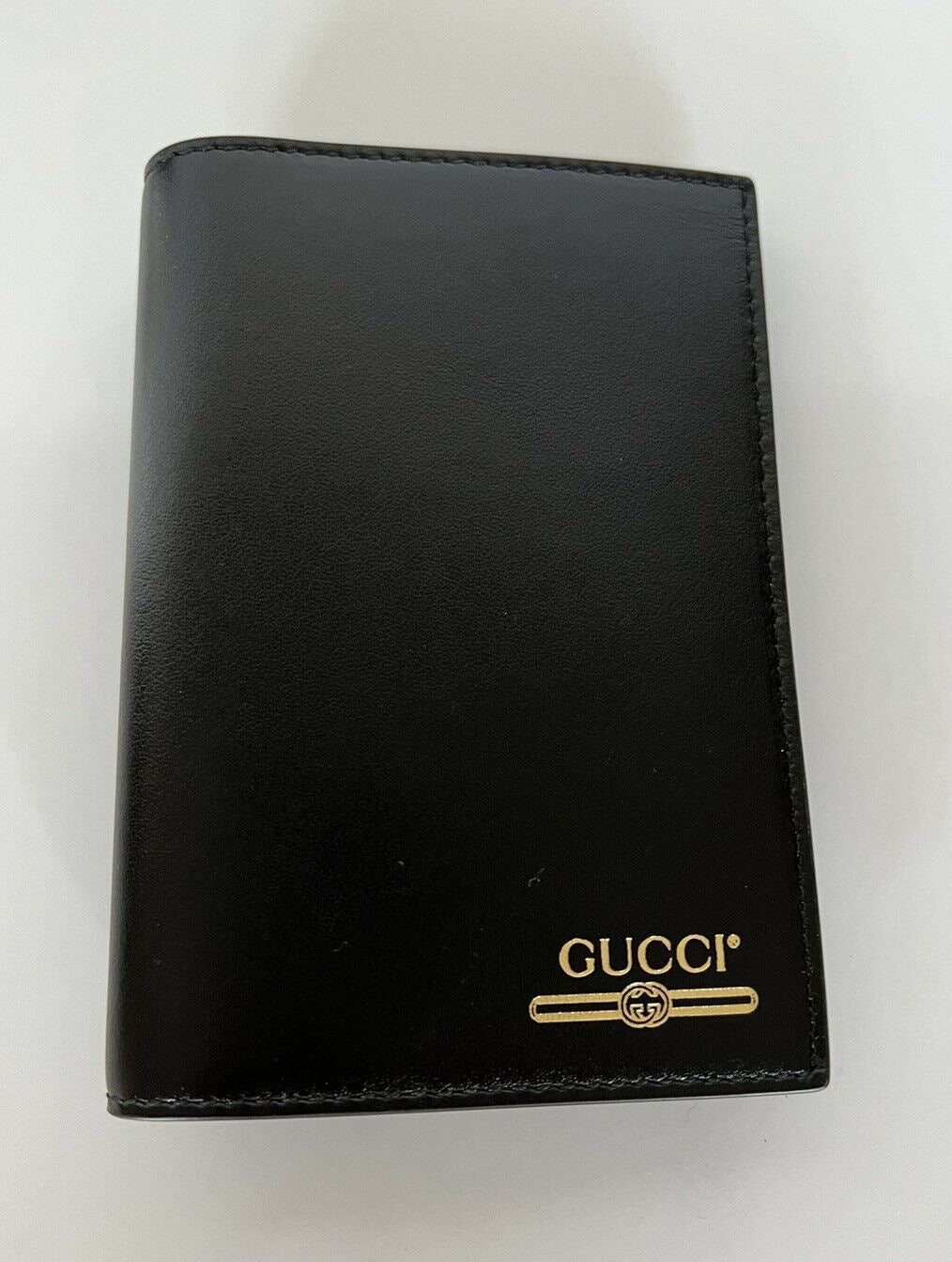 Neu mit Etikett: Gucci GG Web Bifold Reisepass-Geldbörse, Schwarz, hergestellt in Italien, 547608 