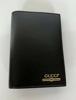 NWT Gucci GG Web Bifold кошелек для паспорта черный, сделано в Италии 547608 