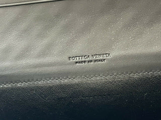 NWT $820 Bottega Veneta Slim Intrecciato Leather Card Wallet Black Italy 156819