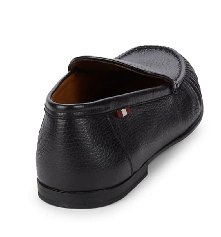 NIB $525 Bally Mens Craxon-120 Leather Shoes Black 10.5 US 6225712 Switzerland