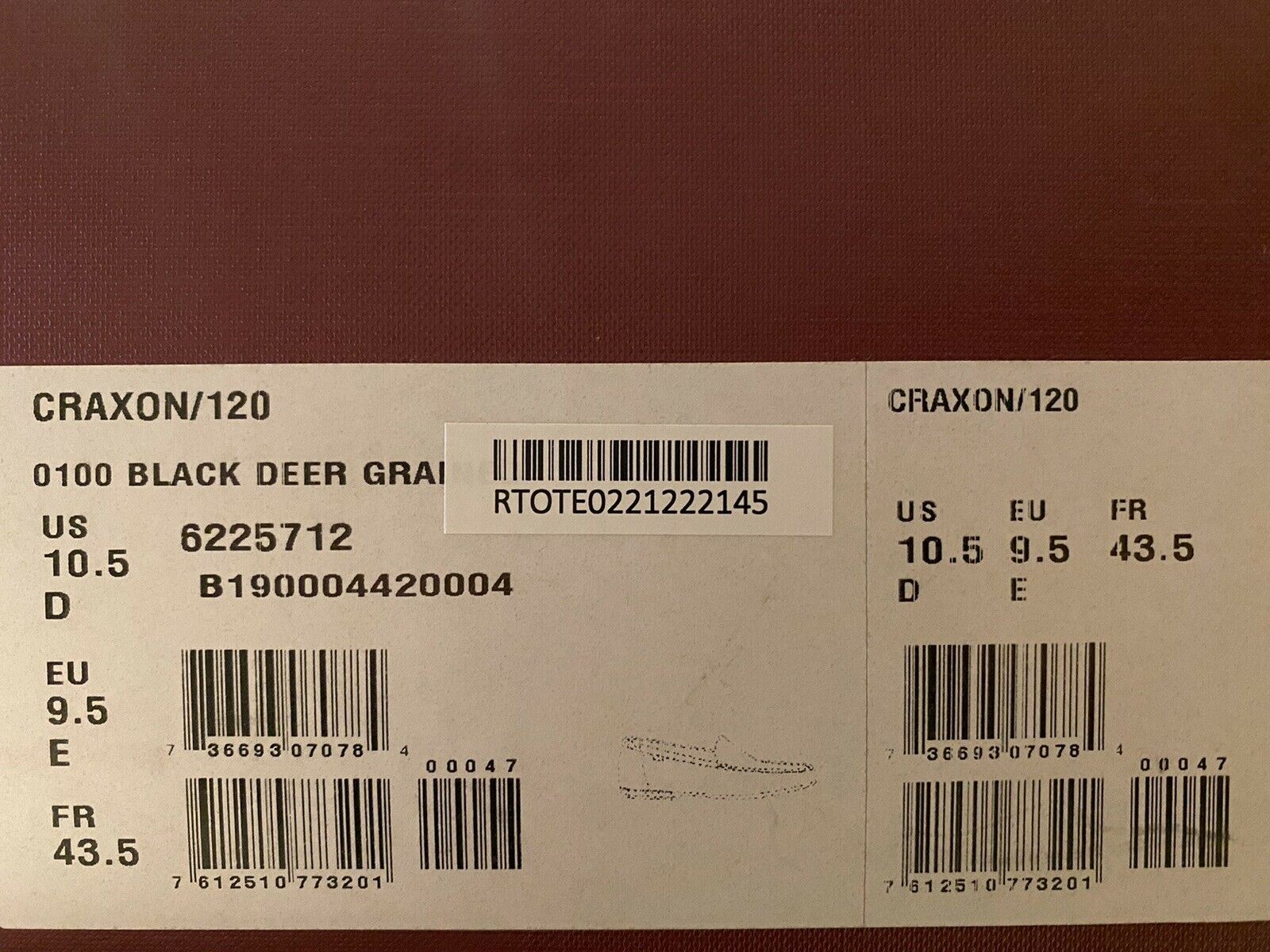 NIB 525 долларов США Мужские кожаные туфли Bally Craxon-120, черные 10,5, США 6225712, Швейцария 