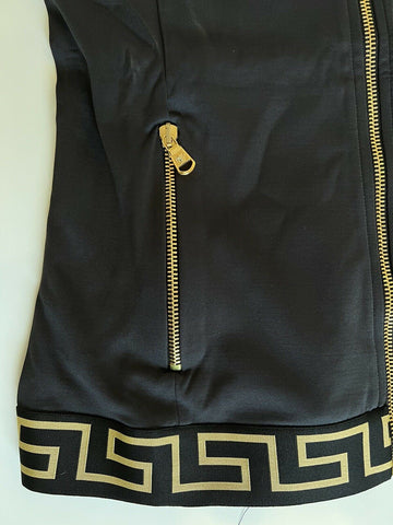 NWT $625 Versace Women's Zip Front Black Sweatshirt Hoodie Jacket 3 (M) Italy