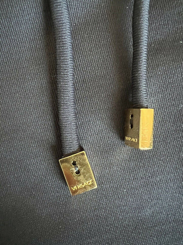 NWT $625 Versace Women's Zip Front Black Sweatshirt Hoodie Jacket 3 (M) Italy