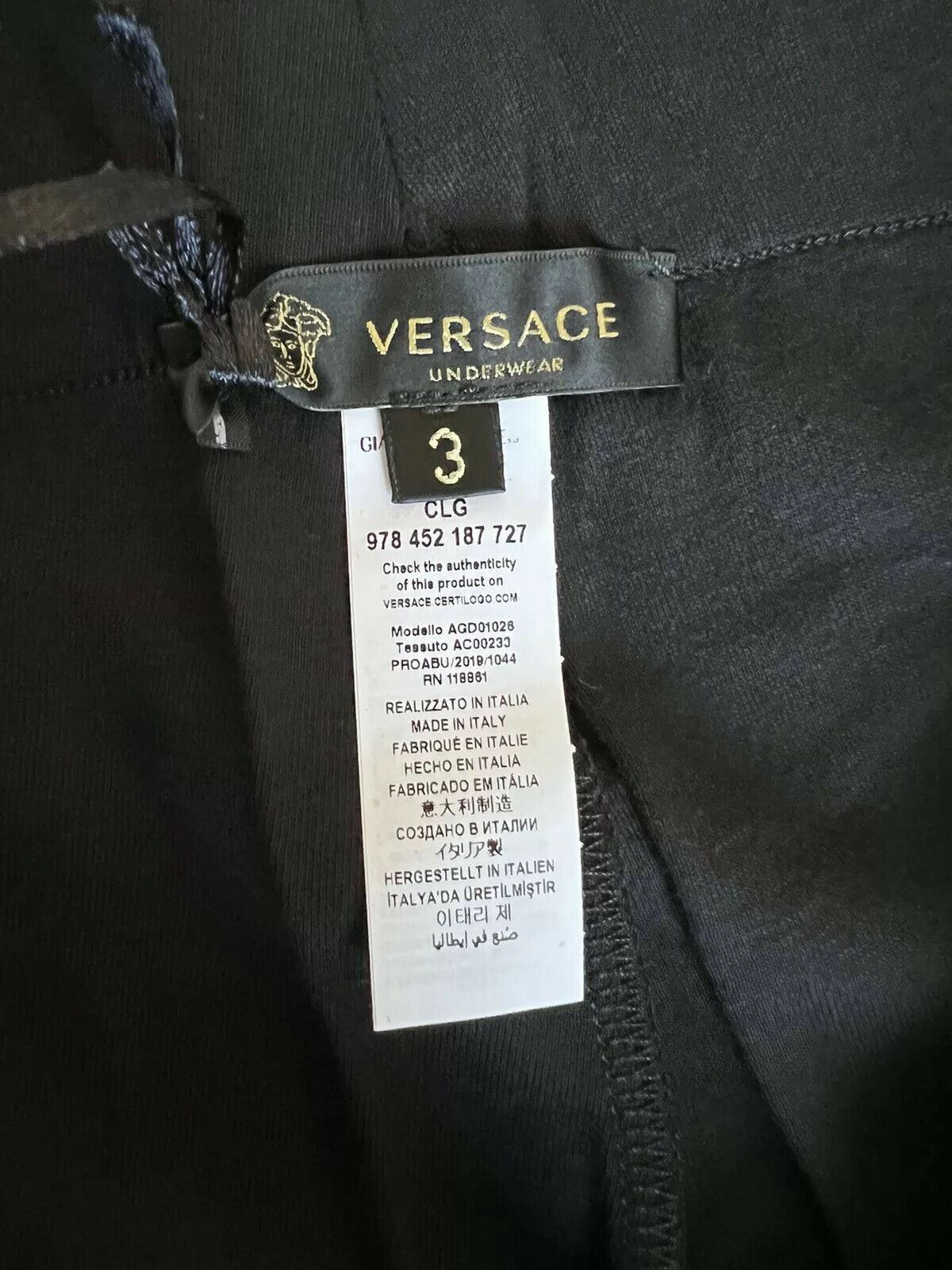 Черные женские спортивные брюки с каймой Medusa Greca NWT Versace 3, сделано в Италии 