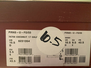 Лоферы для водителей из перфорированной телячьей кожи NIB Bally, кокос, 10,5 D, США 6231354 