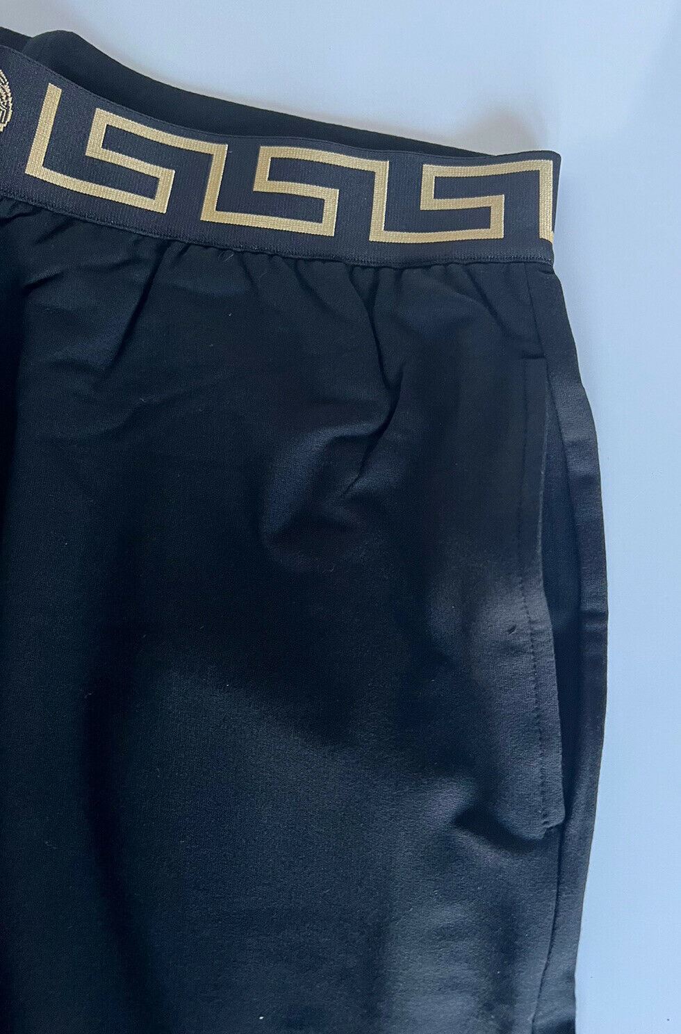 Мужские спортивные брюки NWT Versace черные с каймой Medusa Greca 7 (XL) Италия 15011 
