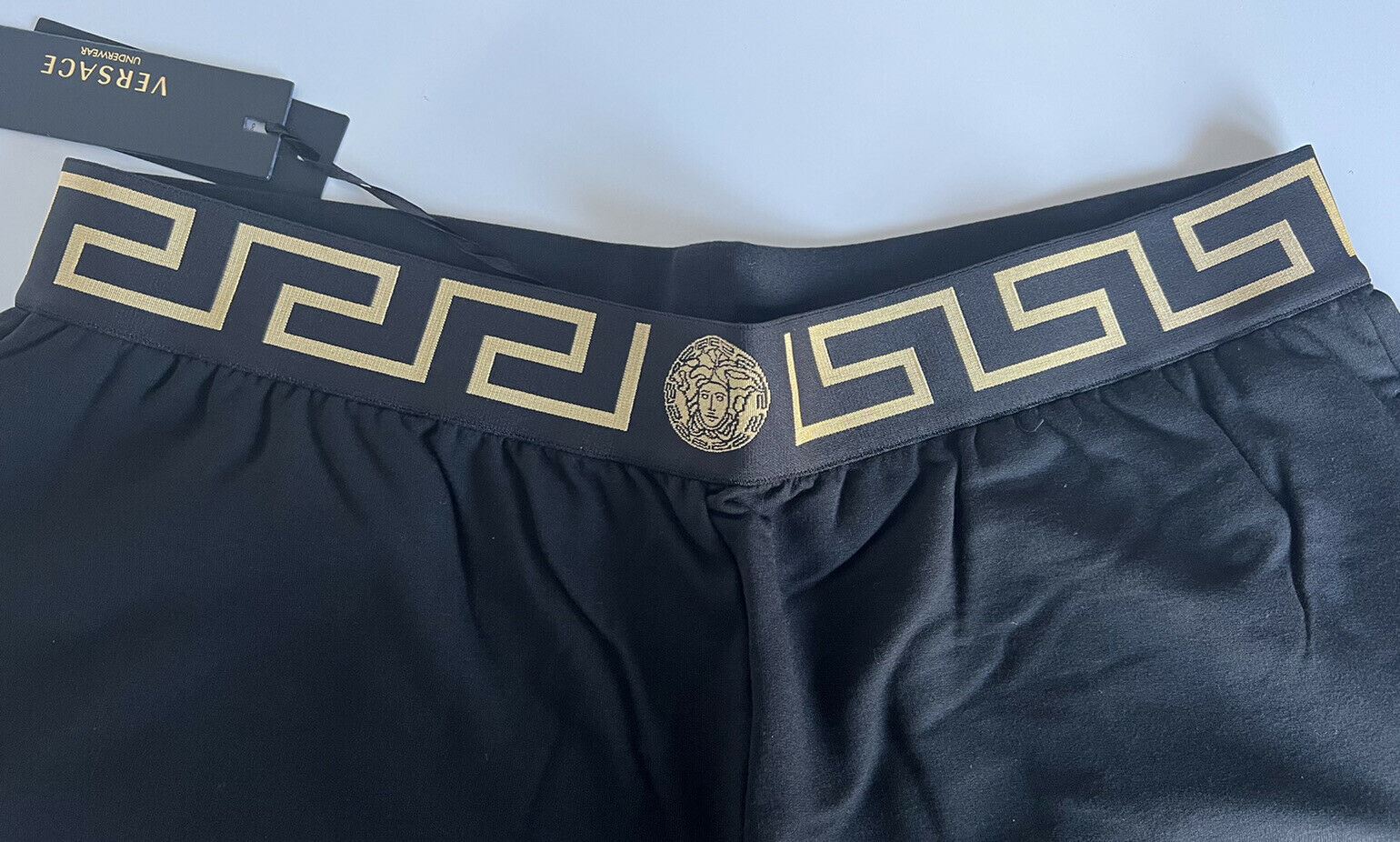 NWT Versace Men's Black Medusa Greca border Track Pants 7 (XL) Italy 15011