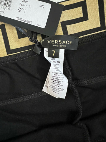 NWT $275 Versace Men's Black Medusa Greca border Track Pants 7 Made in Italy