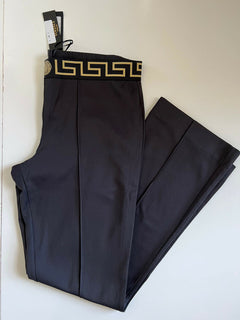 Neu mit Etikett: 350 $ Versace Damen-Trainingshose mit Medusa und Greca-Bordüre in Schwarz, 5, hergestellt in Italien 