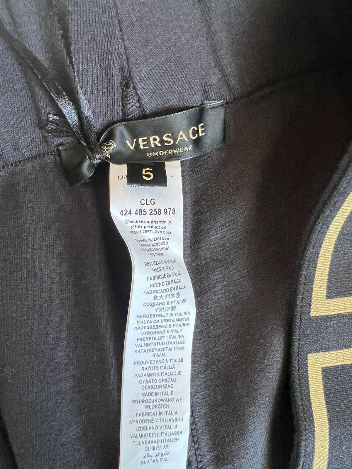 Черные женские спортивные брюки Medusa Greca с каймой Versace, NWT 350 долларов США 5, сделано в Италии 
