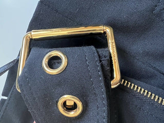Neu mit Etikett: 1525 $ Versace Damen-Wollhose mit mehreren Reißverschlüssen in Schwarz 8 US (42 Euro) A87140 IT 