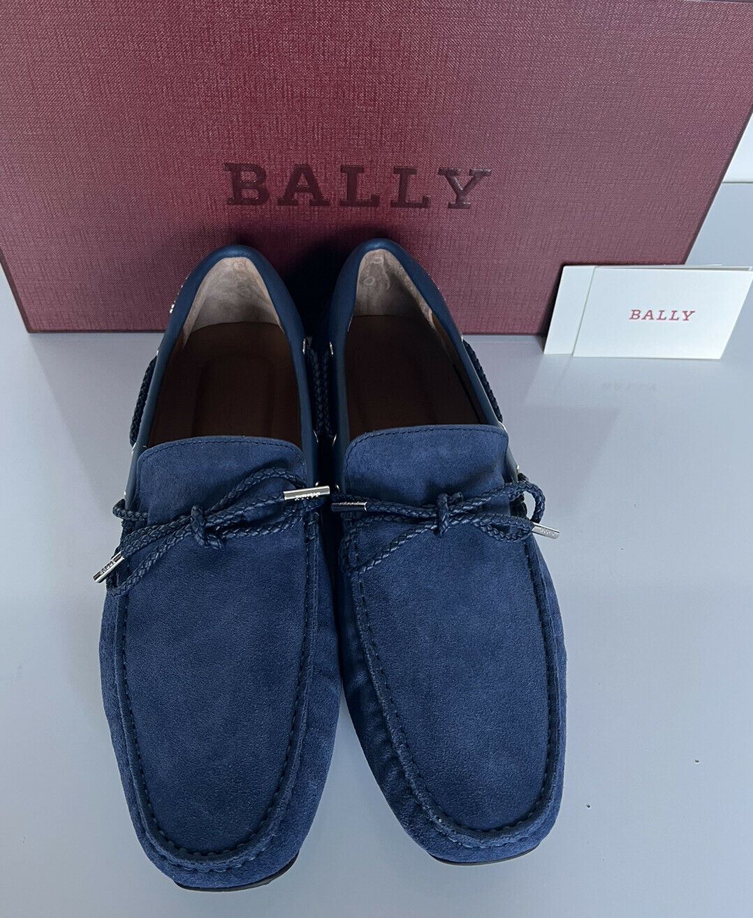 NIB Bally Pindar Men's Suede Drivers Shoes Blue 12 D US (45 Euro) Italy 45513