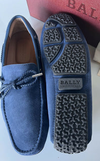 NIB Bally Pindar Herren-Fahrerschuhe aus Wildleder, Blau, 12 D US (45 Euro), Italien 45513 