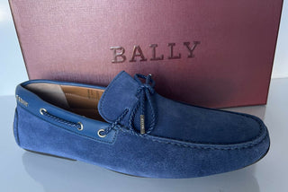 NIB Bally Pindar Herren-Fahrerschuhe aus Wildleder, Blau, 12 D US (45 Euro), Italien 45513 