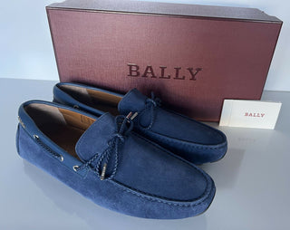 NIB Bally Pindar Herren-Fahrerschuhe aus Wildleder, Blau, 13 D US (46 Euro), Italien 45513 