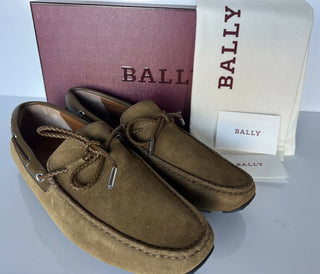 NIB Bally Pindar Herren Wildleder-Fahrerschuhe Känguru 8 EEE US (41 Euro) IT 73612 