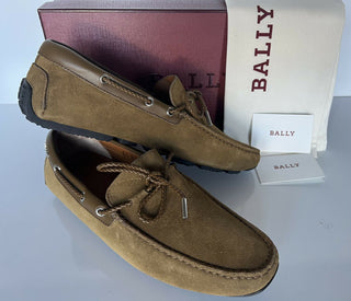 NIB Bally Pindar Herren Wildleder-Fahrerschuhe Känguru 8 EEE US (41 Euro) IT 73612 