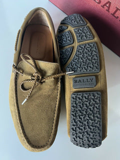 NIB Bally Pindar Herren Wildleder-Fahrerschuhe Känguru 8 EEE US (41 Euro) IT 73612 