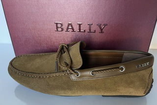 NIB Bally Pindar Herren Wildleder-Fahrerschuhe Känguru 8 EEE US (41 Euro) IT 73612 