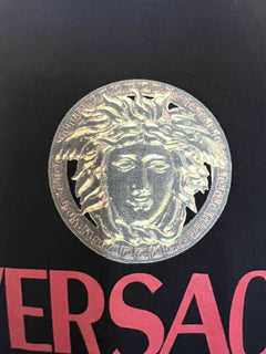 NWT 450 долларов Versace Футболка с круглым вырезом с принтом Medusa Home Signature XL, Италия 85989