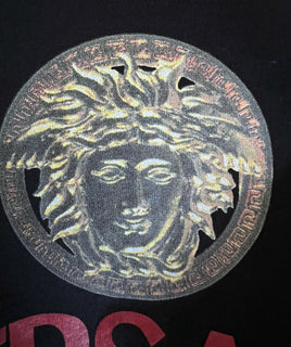 NWT 450 долларов Versace Футболка с круглым вырезом с принтом Medusa Home Signature XL, Италия 85989