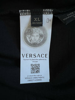 NWT 450 долларов Versace Футболка с круглым вырезом с принтом Medusa Home Signature XL, Италия 85989