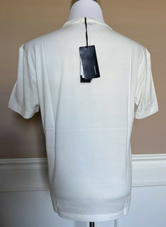 Neu mit Etikett: 450 $ Versace Medusa Home Signature Print Weißes T-Shirt mit Rundhalsausschnitt L 85989
