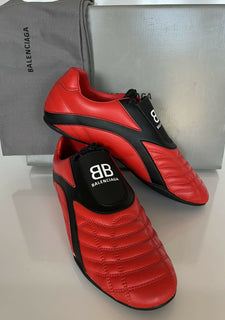 NIB 550 $ Balenciaga Zen-Sneaker für Herren in Rot/Schwarz 9 US (42 Euro) 617540 