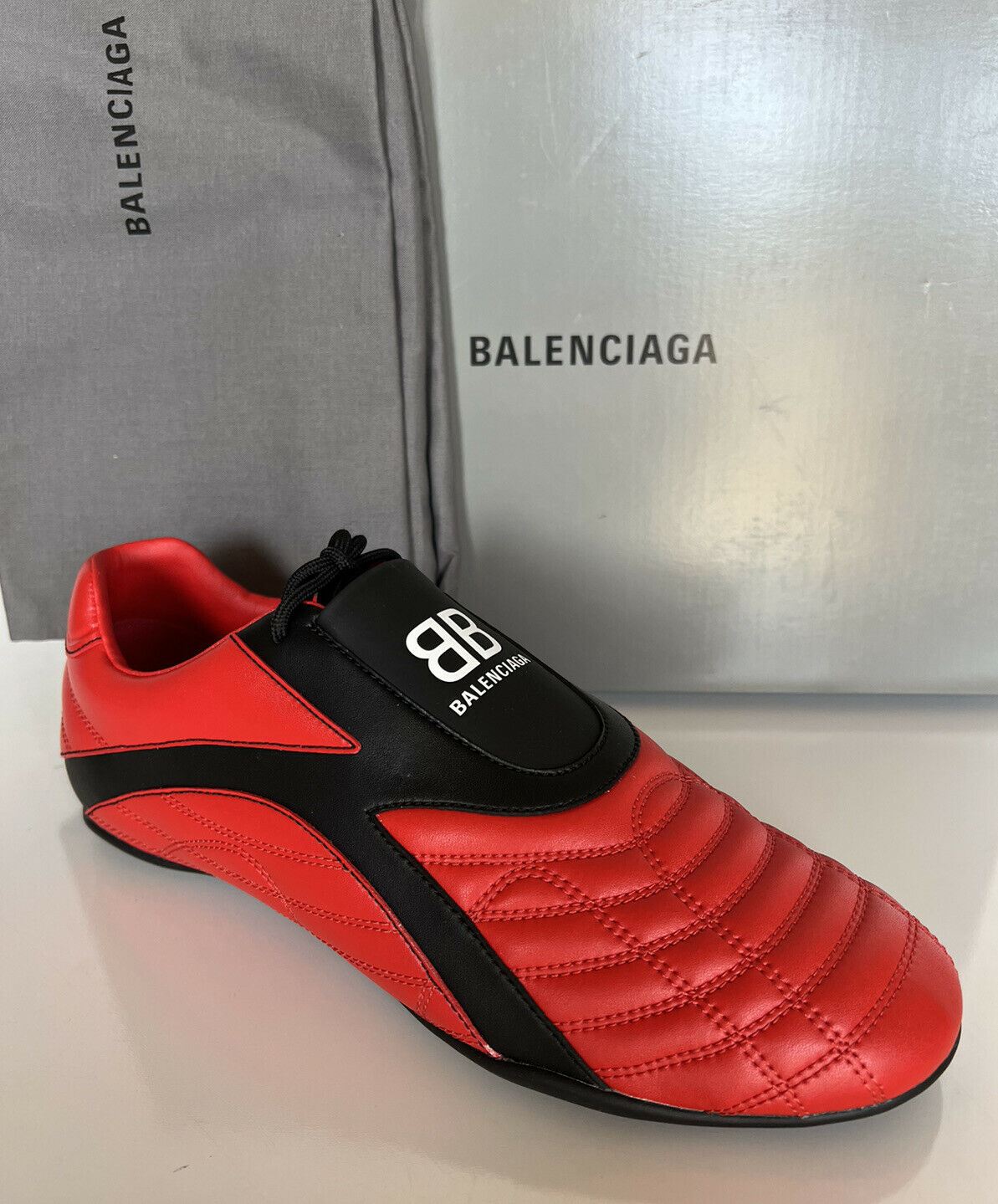 NIB 550 $ Balenciaga Zen-Sneaker für Herren in Rot/Schwarz 9 US (42 Euro) 617540 