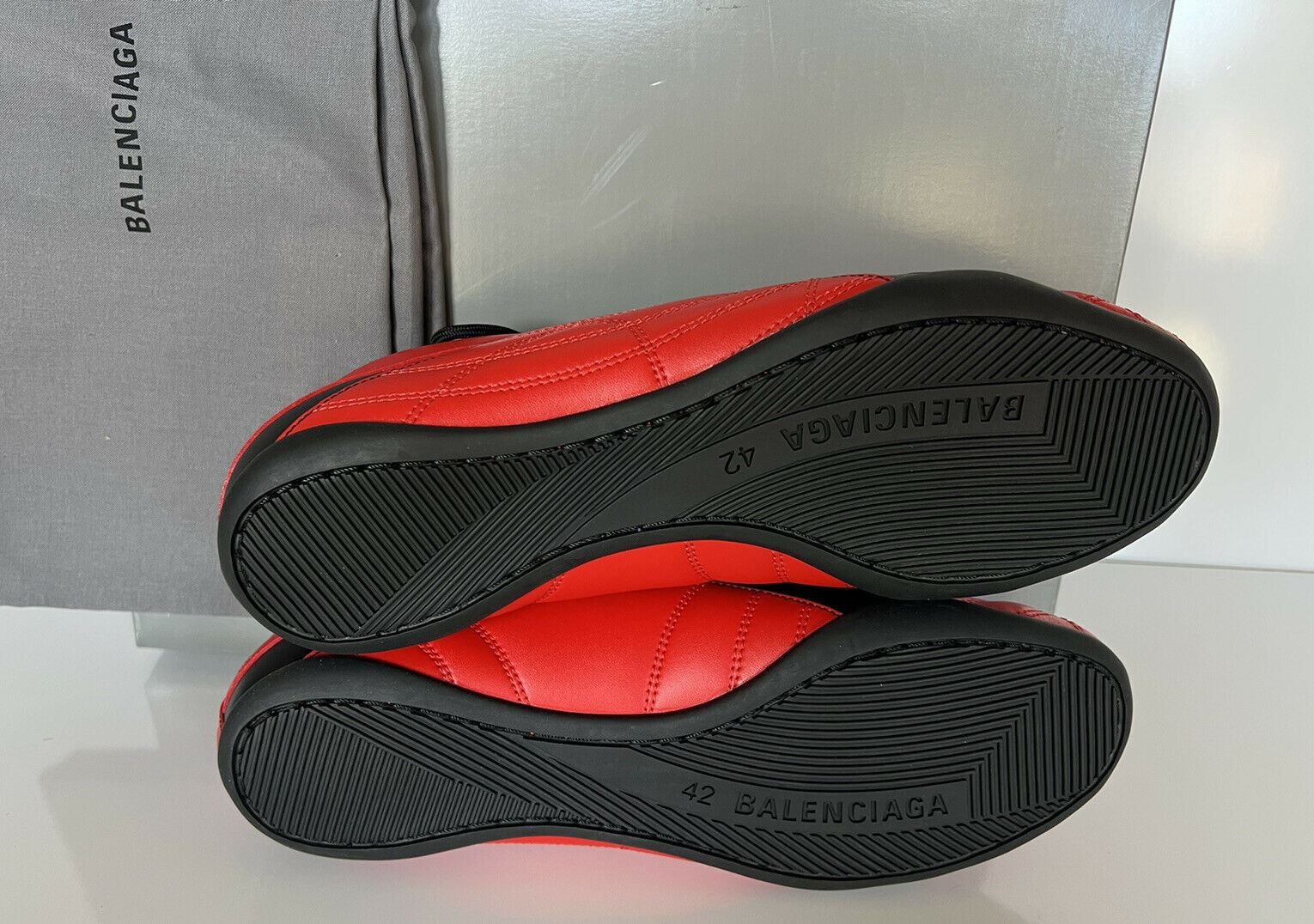 NIB 550 $ Balenciaga Zen-Sneaker für Herren in Rot/Schwarz 9 US (42 Euro) 617540 
