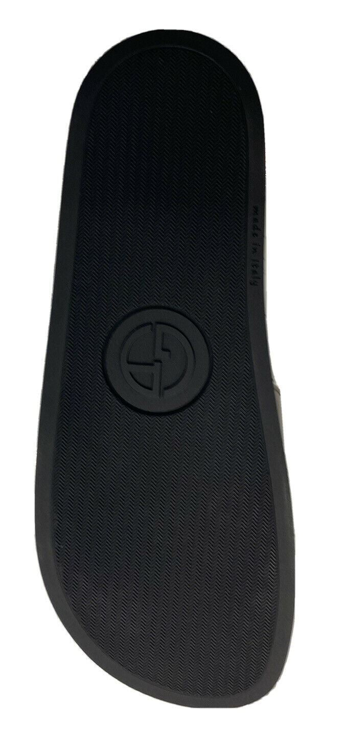 NIB $295 Giorgio Armani Men's Rubber Gray/Black Sandals 6.5 US (39 Eu) IT X2P069