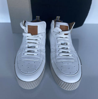 NIB $875 Weiße HighTop-Sneaker von Giorgio Armani für Herren 8,5 US (41,5 Euro) X2Z020 