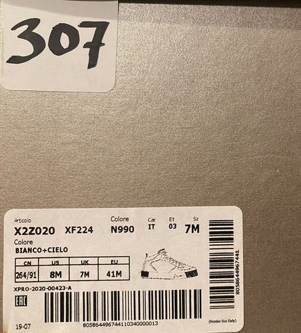 NIB 875 долларов США Мужские белые высокие кроссовки Giorgio Armani 8,5 США (41,5 евро) X2Z020 