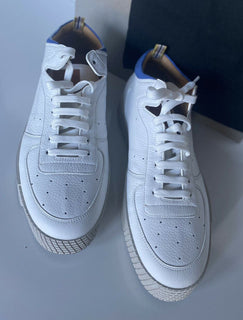 NIB $875 Weiße HighTop-Sneaker von Giorgio Armani für Herren 8,5 US (41,5 Euro) X2Z020 