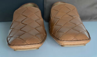 NIB $ 740 Bottega Veneta Intrecciato Leder Driver Karamell Schuhe 7 US 578309 