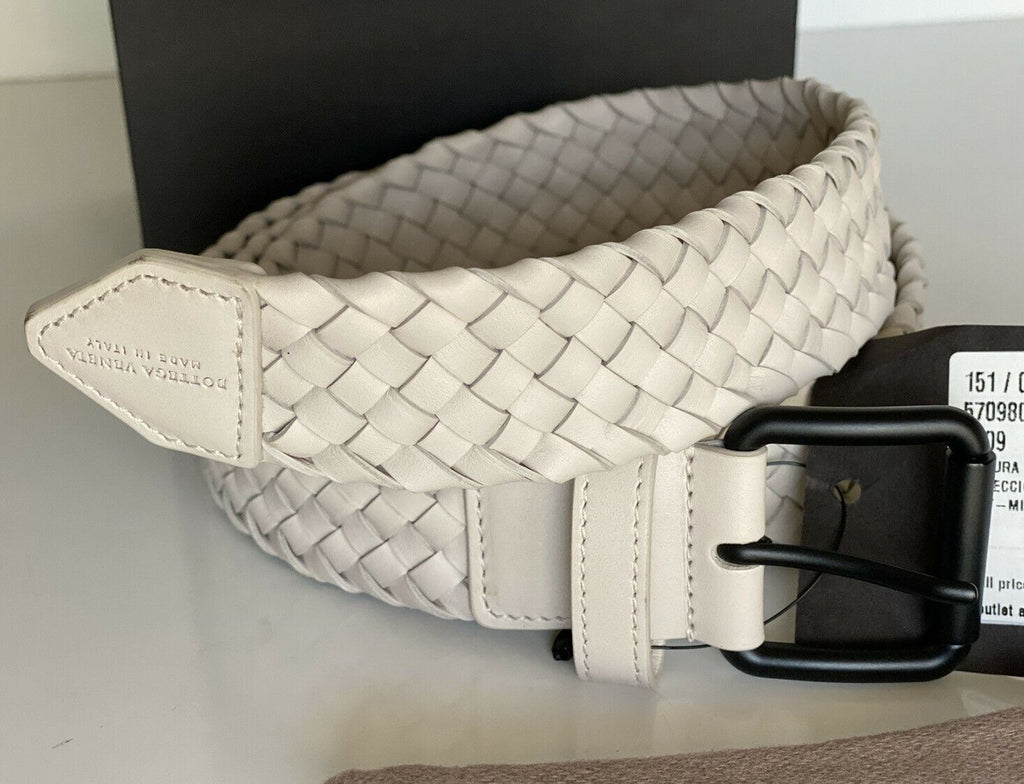 NWT 750 $ Bottega Veneta Intrecciato Mist Leder M (100 cm) Gürtel Italien 570980 