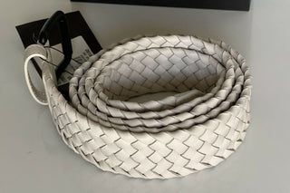 NWT 750 $ Bottega Veneta Intrecciato Mist Leder M (100 cm) Gürtel Italien 570980 